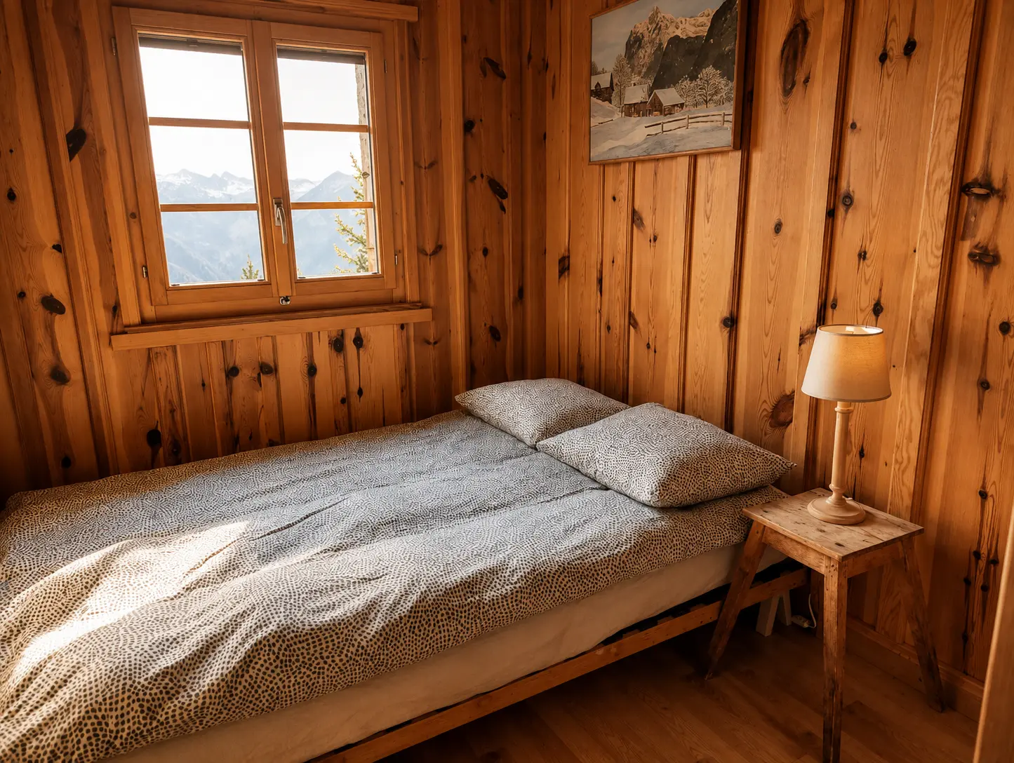 Peaceful bedroom in mayen à louer, Le Gypaète chalet rental near Verbier